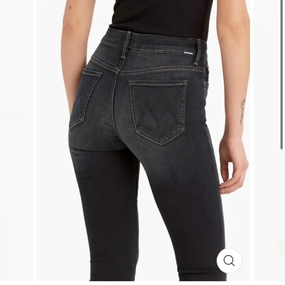 MOTHER HIGH WAISTED LOOKER IN COFFEE TEA OR ME HIGH WAISTED SKINNY STRETCH DENIM - Picture 13 of 15